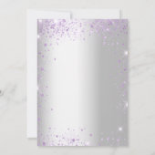 Birthday zilverviolette ballonnen kaart (Achterkant)