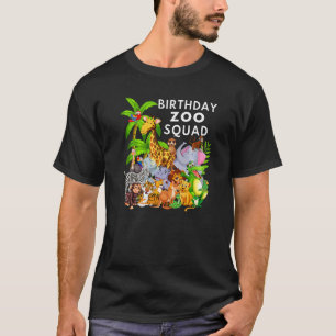 Birthday Zoo Squad dierentuin Safari Wildlife T-shirt