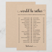 Birthday Zou hij het meest bewerkbare spel (Voorkant / Achterkant)