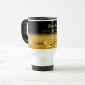 Birthday zwarte goudboegelegant reisbeker (Voorkant links)