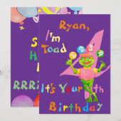 BirthdayPersonalizedGreetingcardfora four yearold. Bedankkaart (Voorkant / Achterkant)