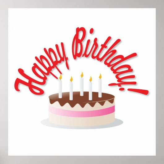 Birthday's cake poster (Voorkant)