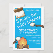 Birthdays is leuker voor vrienden marshmallow kaart (Voorkant)