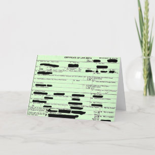 Birther Birthday Card Kaart