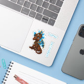 Birthstone Baby Dragon December Topaz Sticker (Laptop met iPhone)