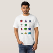 Birthstone Chart Gemstone T-shirt (Voorkant volledig)
