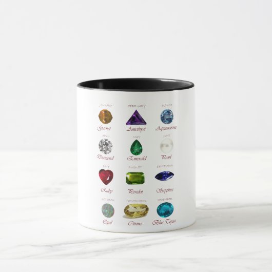 Birthstone Chart Mok (Midden)