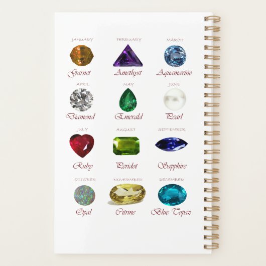 Birthstone Chart Planner (Achterkant)