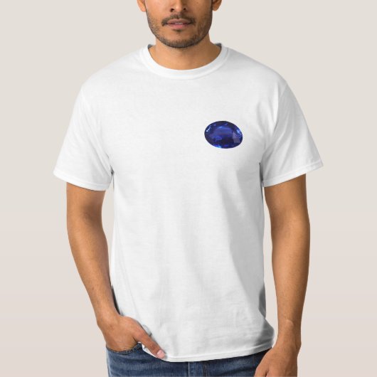 Birthstone Chart Sapphire September T-Shirt (Voorkant)