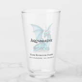 Birthstone Dragon: Aquamarine Glas (Achterkant)