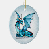 Birthstone Dragon: Aquamarine Ornament (Rechts)