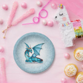 Birthstone Dragon: Aquamarine Papieren Bordje (Feest)