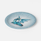 Birthstone Dragon: Aquamarine Papieren Bordje (Gekanteld)