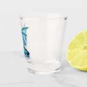 Birthstone Dragon: Aquamarine Shot Glas (Rechts)