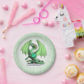 Birthstone Dragon: Emerald Papieren Bordje (Feest)