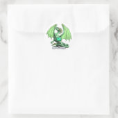 Birthstone Dragon: Emerald Ronde Sticker (Tas)