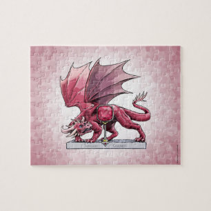 Birthstone Dragon - Januari Garnet Jigzaag Puzzle Legpuzzel