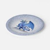 Birthstone Dragon: Sapphire Papieren Bordje (Gekanteld)