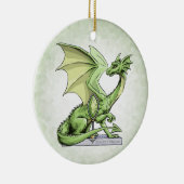 Birthstone Dragon van augustus: Peridot Ornament (Rechts)