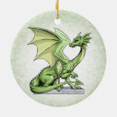 Birthstone Dragon van augustus: Peridot Ornament (Achterkant)