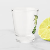 Birthstone Dragon van augustus: Peridot Shot Glas (Links)