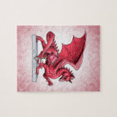 Birthstone Dragon van juli: Ruby Legpuzzel (Horizontaal)