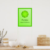 Birthstone Illustration for August- Peridot Poster (Cuisine)