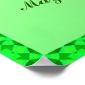 Birthstone Illustration for May - Emerald Poster (Hoek)