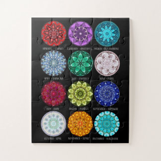 Birthstone Mandala Jigsaw Puzzle