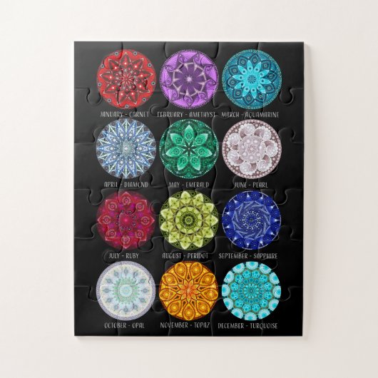 Birthstone Mandala Jigsaw Puzzle (Vertical)