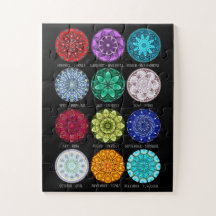 Birthstone Mandala Jigzaag Puzzle
