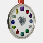 Birthstone Metalen Ornament (Rechts)