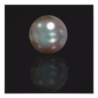 Birthstone Pearl June Foto Afdruk
