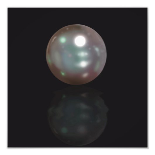 Birthstone Pearl June Foto Afdruk (Voorkant)