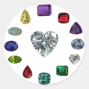 Birthstone Ronde Sticker
