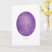 Birthstone wenskaart - Amethyst - maart Kaart (Gele Bloem)