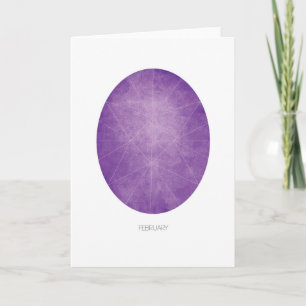 Birthstone wenskaart - Amethyst - maart Kaart