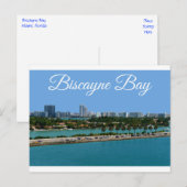Biscayne Bay Miami Beach Florida Travel Briefkaart (Voorkant / Achterkant)