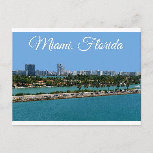 Biscayne Bay Miami Beach Floride Carte postale Voy (Devant)