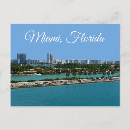 Biscayne Bay Miami Beach Floride Carte postale Voy (Devant)