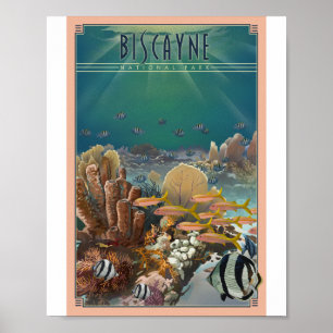 Biscayne Nationaal Park Litho Kunstwerk Poster