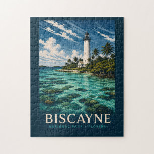 Biscayne National Park Florida Moderne Houtsnede Legpuzzel