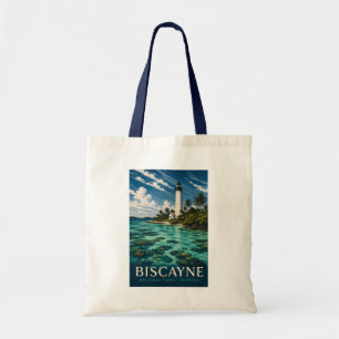 Biscayne National Park Florida Moderne Houtsnede Tote Bag