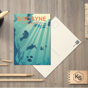 Biscayne National Park Florida Underwater Maritime Briefkaart