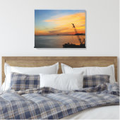 Biscayne zonsondergang canvas afdruk (Insitu (Slaapkamer))