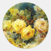 Bischoff - Rozen (geel), Ronde Sticker (Voorkant)