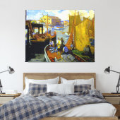 Bischoff - San Pedro Harbour Canvas Afdruk (Insitu (Slaapkamer))
