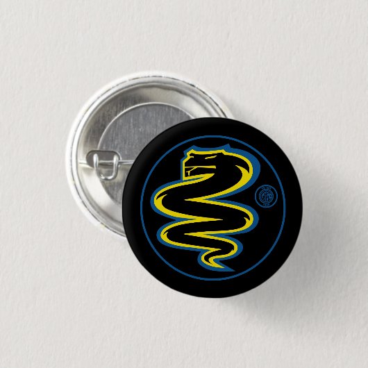 Biscione Nerazzurro, pin (zwart) Ronde Button 3,2 Cm (Voorkant /achterkant)