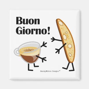 Biscotti & Coffee - Buon Giorno! Magneet