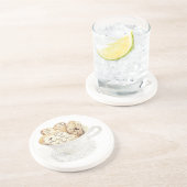BISCOTTI Dessous de verre rond en grès (Côté)